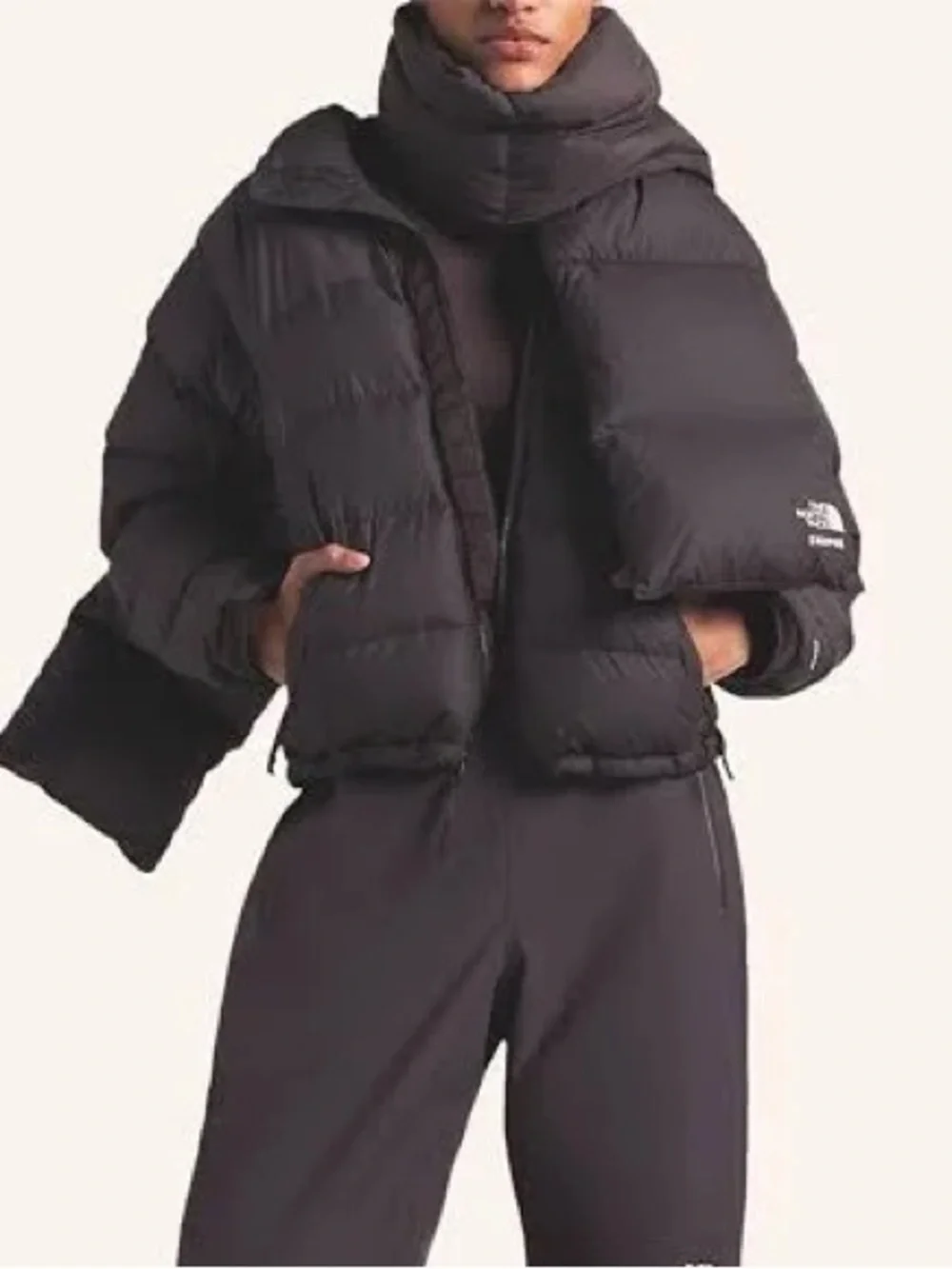 NWT The Northface x Skims quilted padded scarf phoenix one size